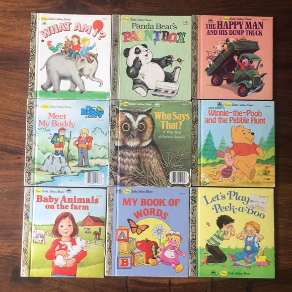 9 Vintage First Little Golden Books  70s 80s - Tiny Mini 5.5” x 5.5” Small Size - Picture 1 of 15